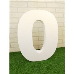 Numbers 60cm high expanded polystyrene for decoration of events, celebrations, anniversaries and birthdays