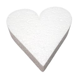 Coeur en polystyrène expansé de 20 cm de haut pour les événements et les amoureux de la Saint-Valentin