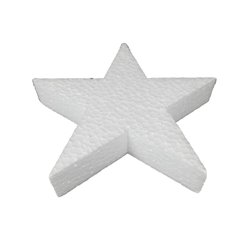Décoration en polystyrène expansé étoile 15 cm de haut