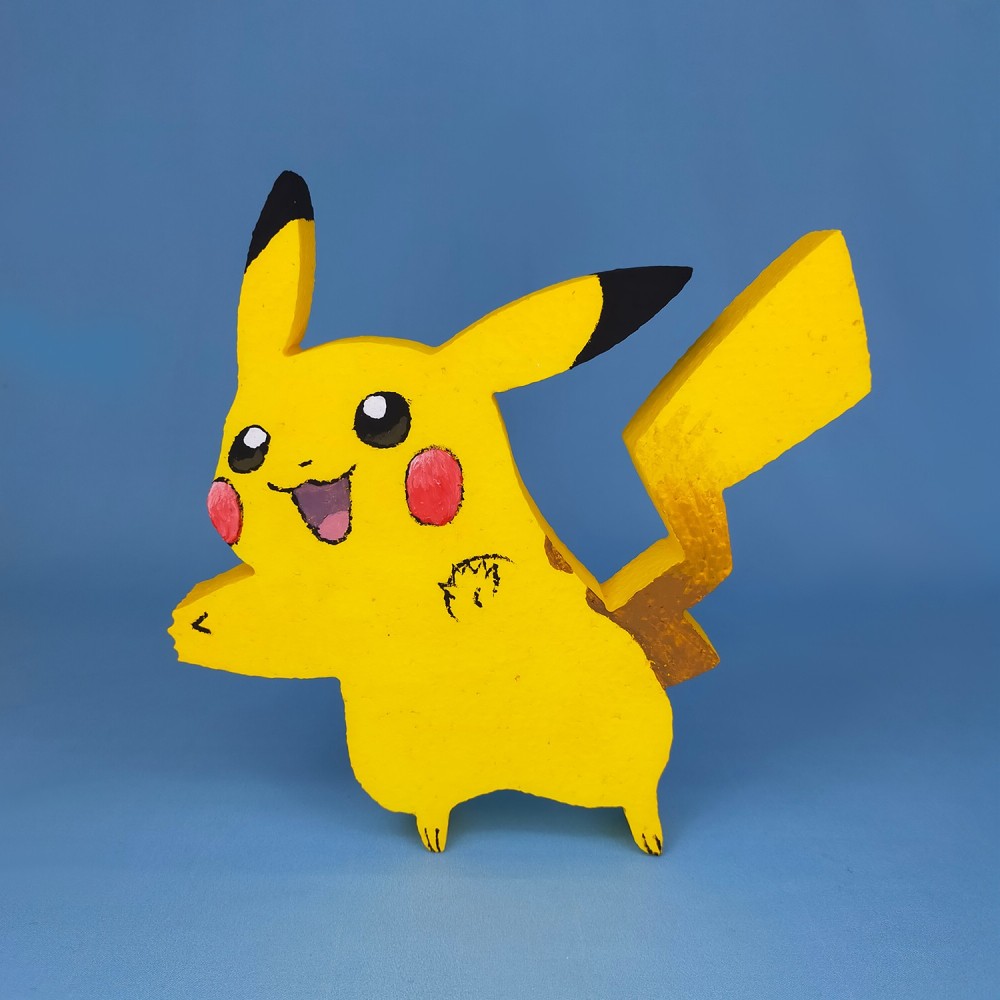 Silhouette Pokémon Pikachu en polystyrène Sans Peinture - 0631