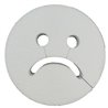 Emoji triste 20 cm eps per ornamento e artigianato