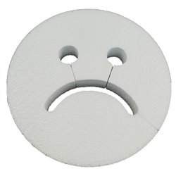Emoji triste 20 cm eps per ornamento e artigianato