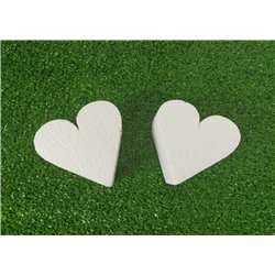 Cuore 10x5 cm. 2 unità Non verniciato