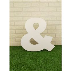 Letras Gigantes de 60 centimetros para bodas y eventos en poliestireno. Se incluye el símbolo & gratis