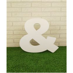 Pack Letras 40cm para bodas y eventos en poliestireno. Se incluye el simbolo & gratis